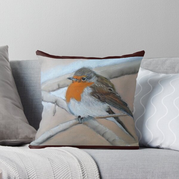 Item preview, Robin red breast I  (on a branch in the snow) designed and sold by AngelaJCartner.