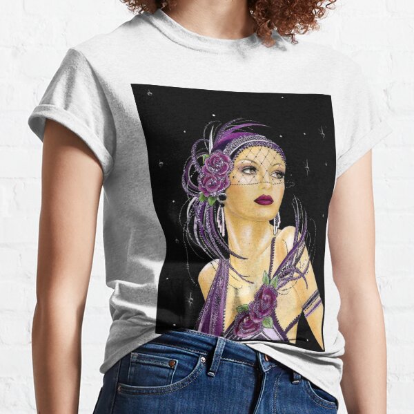 FLAPPER : Vintage 1930 Art Deco Print Classic T-Shirt