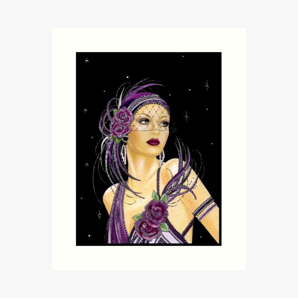 FLAPPER : Vintage 1930 Art Deco Print Art Print