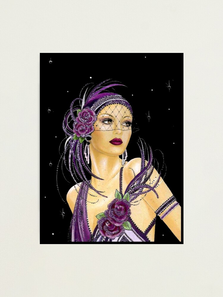 Thumbnail 1 of 3, Photographic Print, FLAPPER : Vintage 1930 Art Deco Print designed and sold by posterbobs.