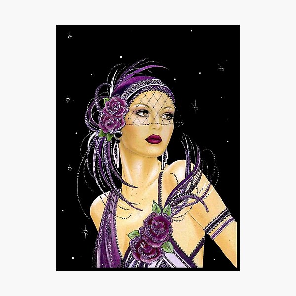FLAPPER : Vintage 1930 Art Deco Print Photographic Print