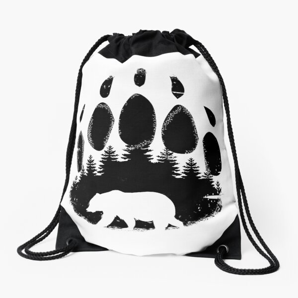 Item preview, Black Bear Paw Print - Forest Landscape designed and sold by Bicone.