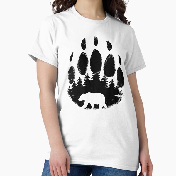 Item preview, Black Bear Paw Print - Forest Landscape designed and sold by Bicone.