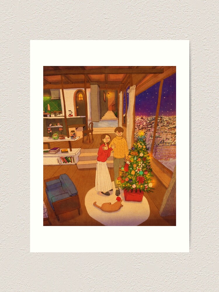 Alternate view of A Christmas tree Art Print