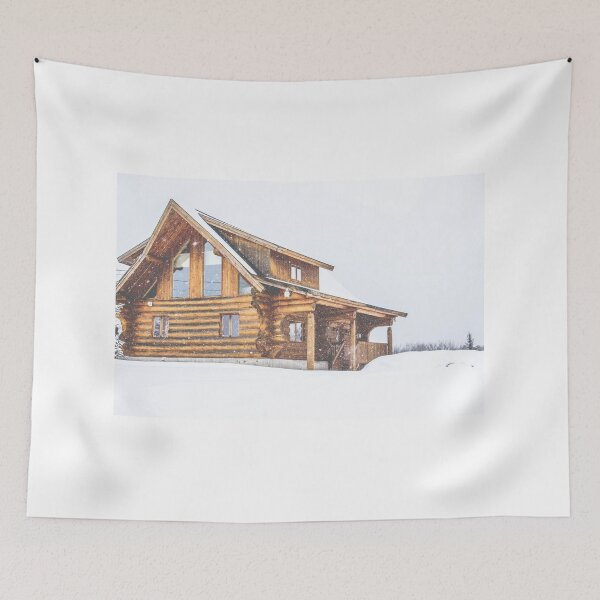 Item preview, Rustic Log Cabin in Winter Snow designed and sold by Minnie777.