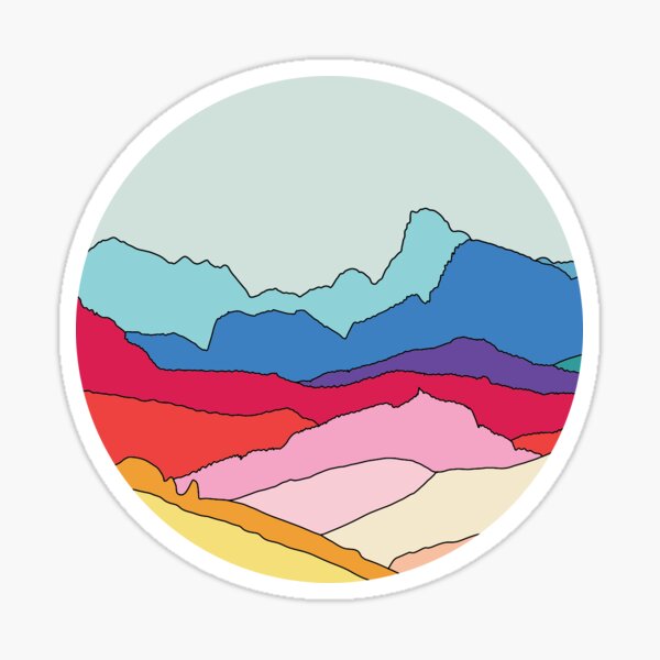 Item preview, Rainbow mountains by Elebea designed and sold by Sabrina Brugmann.