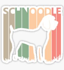 Schnoodle Dog Silhouette Sticker