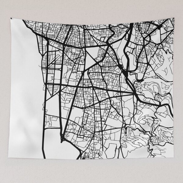 Item preview, BEIRUT LEBANON BLACK CITY STREET MAP ART designed and sold by deificusArt.