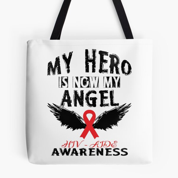 Item preview, My Hero Is Now My Angel - HIV Aids Awareness designed and sold by SmartStyle.