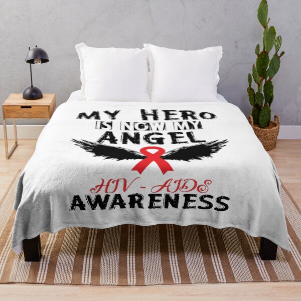 Item preview, My Hero Is Now My Angel - HIV Aids Awareness designed and sold by SmartStyle.