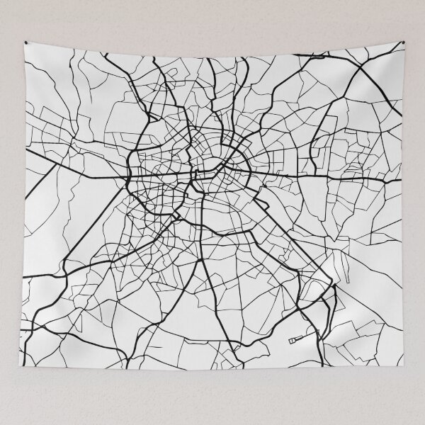 Item preview, BERLIN GERMANY BLACK CITY STREET MAP ART designed and sold by deificusArt.