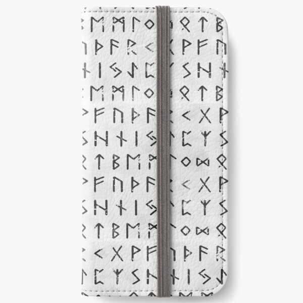 Futhark full runic White version iPhone Wallet