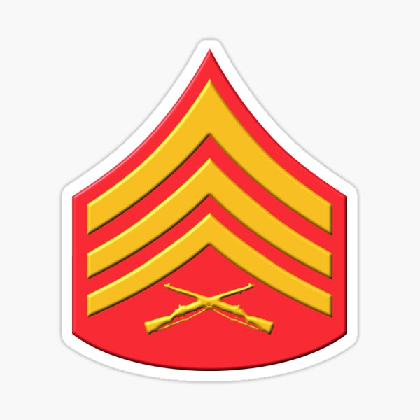 USMC INSIGNIA - SERGENT Sticker