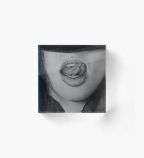 Bloque acrílico Beso con Lengua