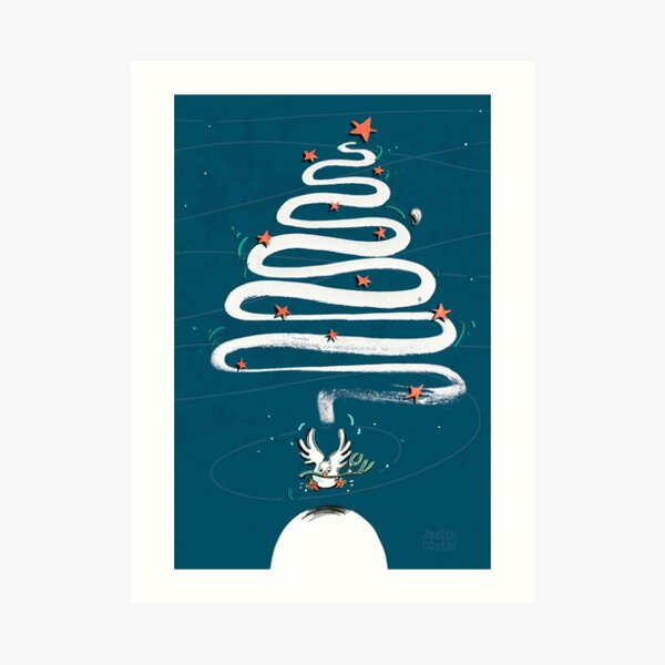 Friedenstaube Weihnachten – dunkel Kunstdruck