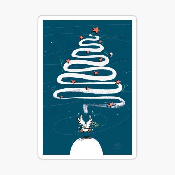 Friedenstaube Weihnachten – dunkel Sticker