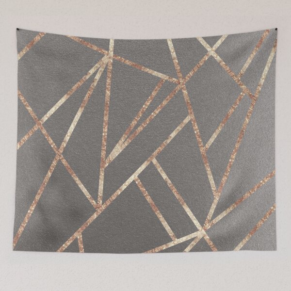 Item preview, Classic Gray Rose Gold Geo #1 #geometric #decor #art designed and sold by Anita's & Bella's Art.