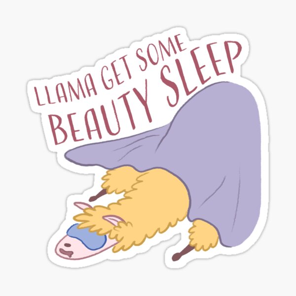 Oolong, Llama Get Some Beauty Sleep Sticker