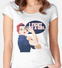 I fight like a girl Women's Fitted Scoop T-Shirt