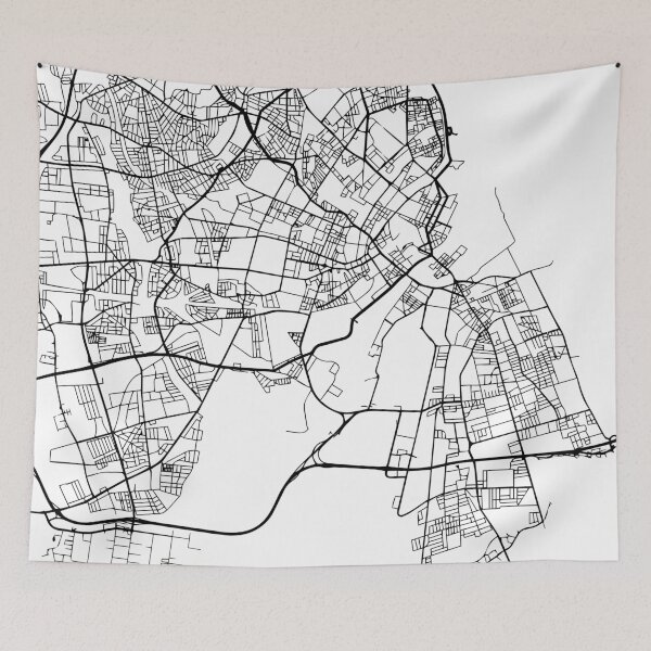 Item preview, COPENHAGEN DENMARK BLACK CITY STREET MAP ART designed and sold by deificusArt.