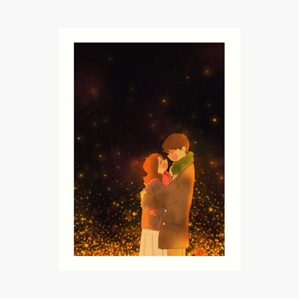 A warm winter night Art Print