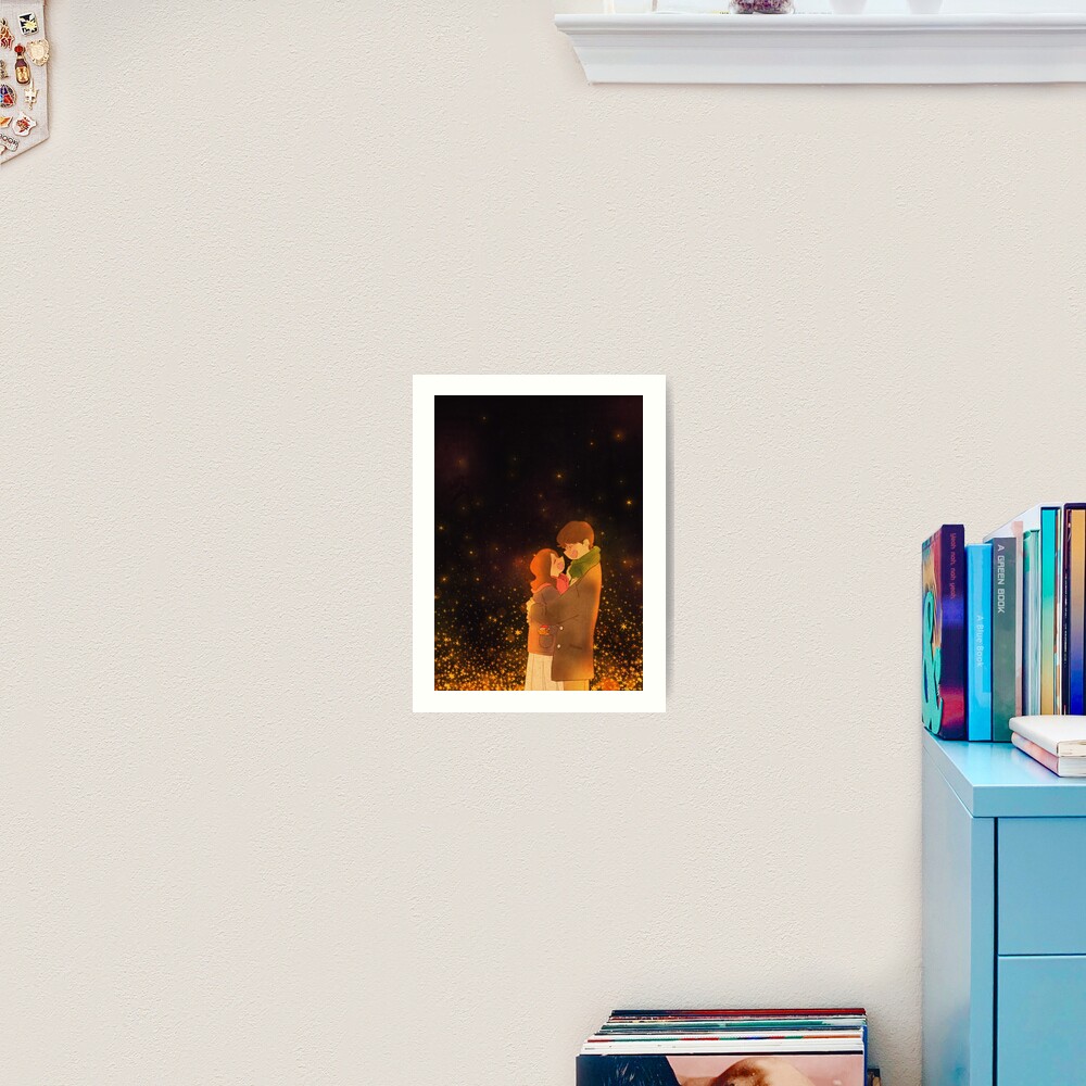 A warm winter night Art Print