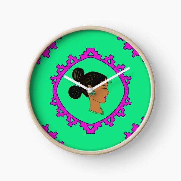 Diné Woman Blooms Clock