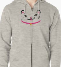 Dumme Kitty Hoodie mit Reißverschluss