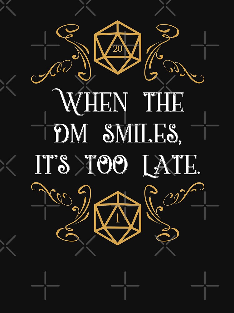 When the Master Smiles It's Too Late 20 Sided Dice by pixeptional