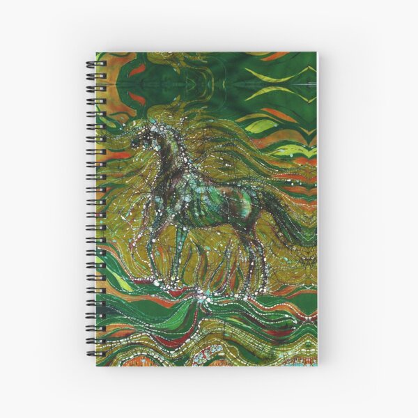 Horse Rises from the Earth and Merges with the Wind Spiral Notebook