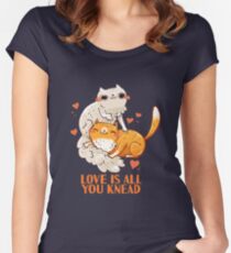 Cute Cats - L'amour est tout ce que vous pétrir T-shirt échancré