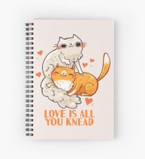 Cute Cats - Love is all you knead Spiral Notebook