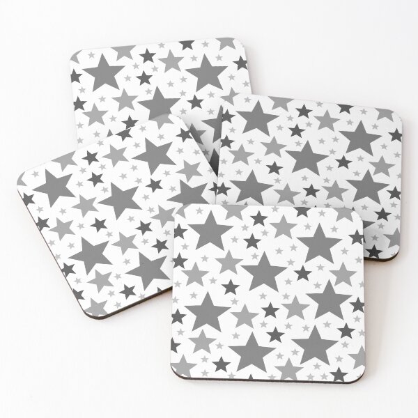 Item preview, Grey Stars (White) designed and sold by Cosmic Cutenesss.