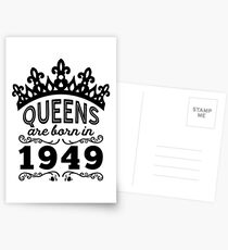 Birthday Girl Shirt - Queens Are Born In 1949 Postcards