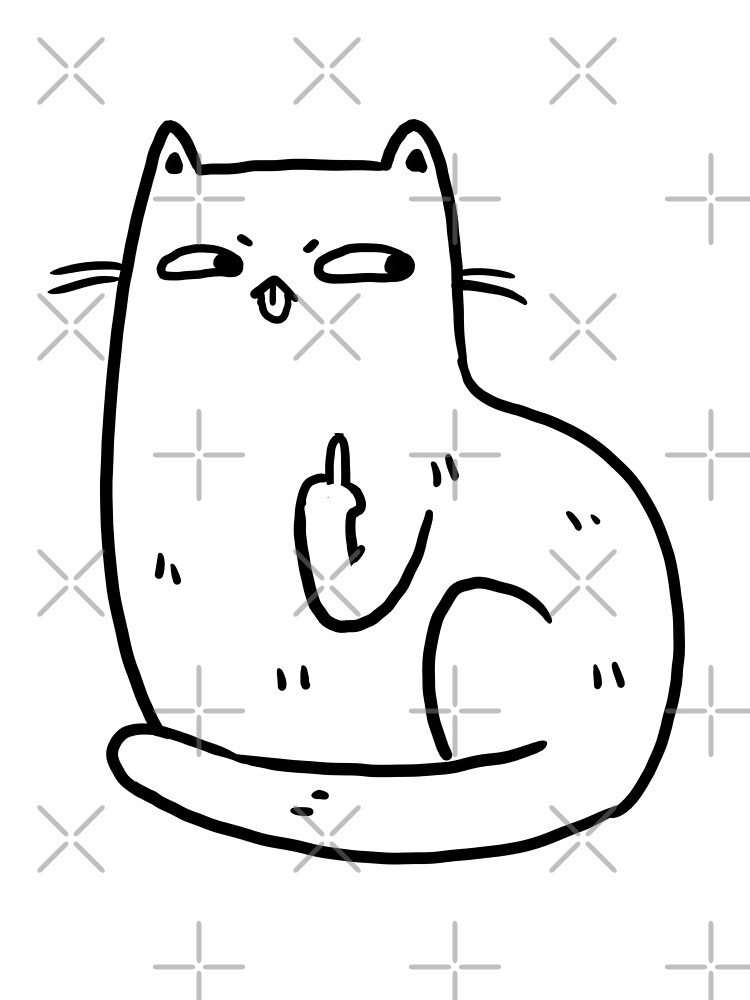 Cat giving the finger by michelledraws