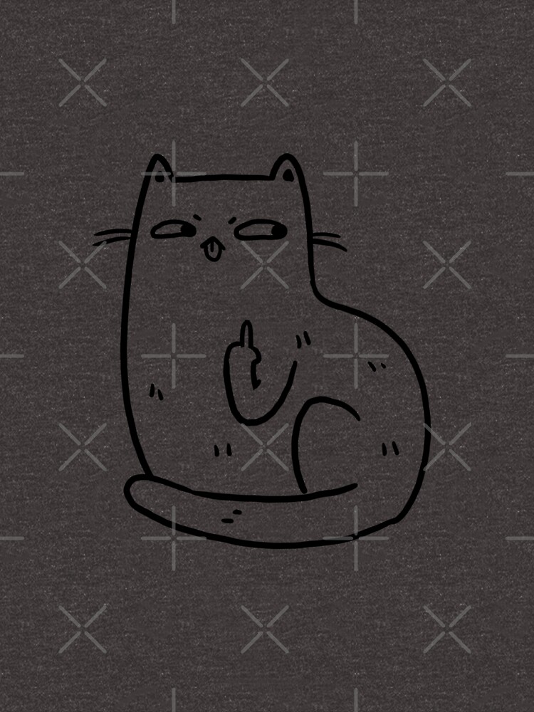 cat giving the finger t shirt