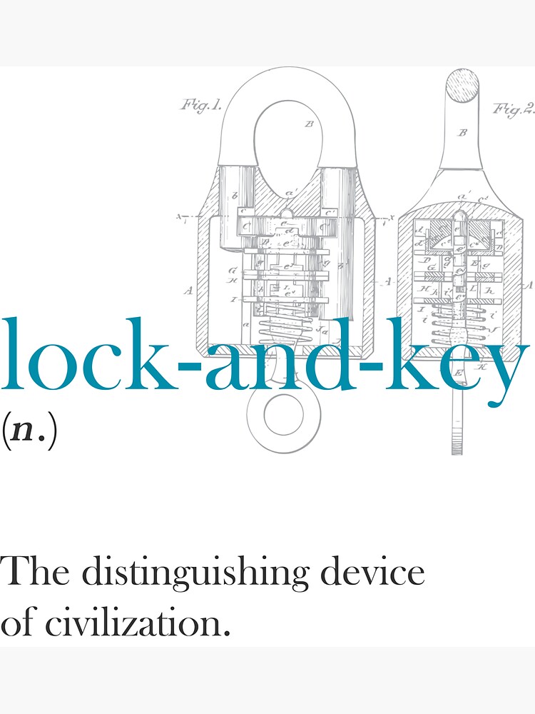 "Lock and Key, Vintage Definition" Sticker for Sale by