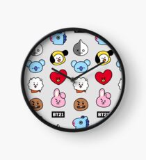 BTS BT21 Faces Clock