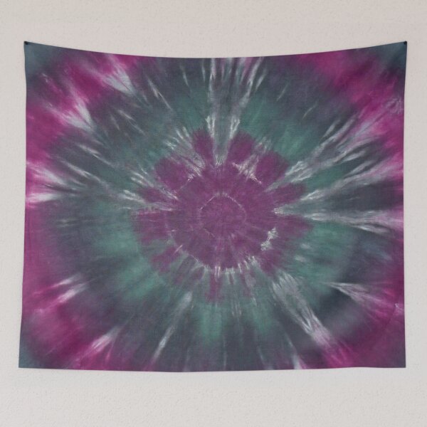 Item preview, Tie Dye Ring Tunnel Purple Green Black designed and sold by MazeThreads.