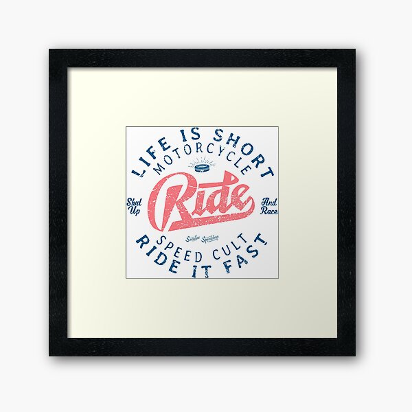 Motorcycle Speed Cult Framed Art Print