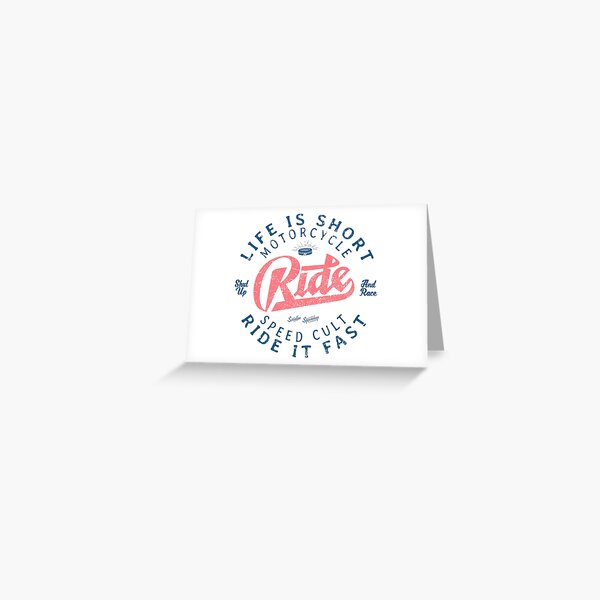 Motorcycle Speed Cult Greeting Card