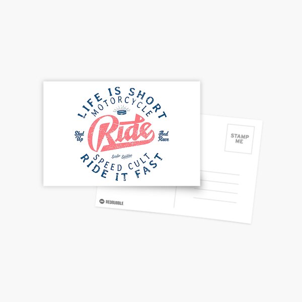 Motorcycle Speed Cult Postcard