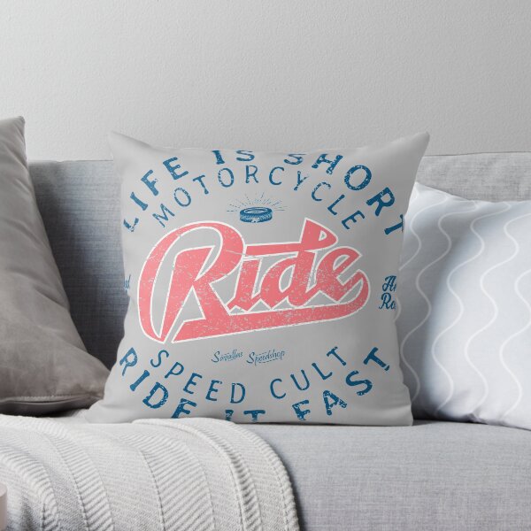 Motorcycle Speed Cult Throw Pillow