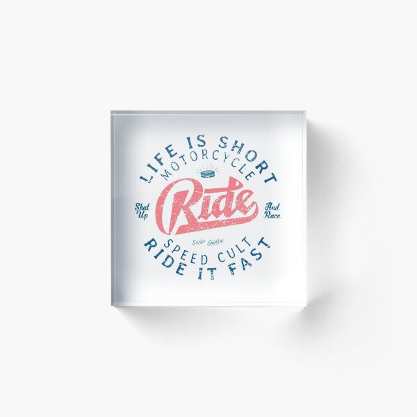 Motorcycle Speed Cult Acrylic Block