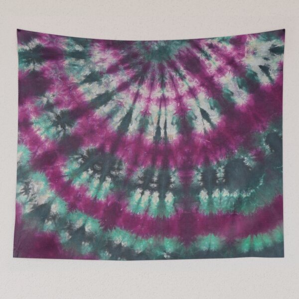 Item preview, Tie Dye Spiral Waves Purple Green designed and sold by MazeThreads.