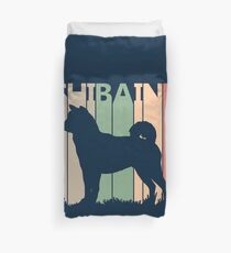Shiba Inu Dog Silhouette Duvet Cover