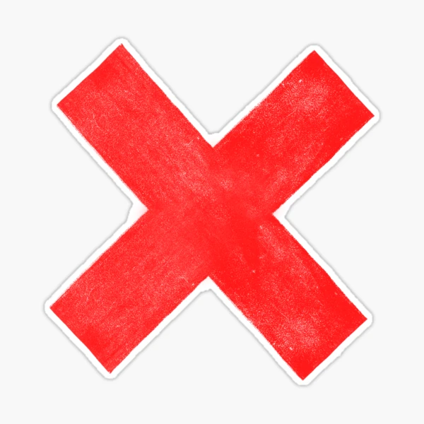 X" Sticker for Sale by TheMaker | Redbubble