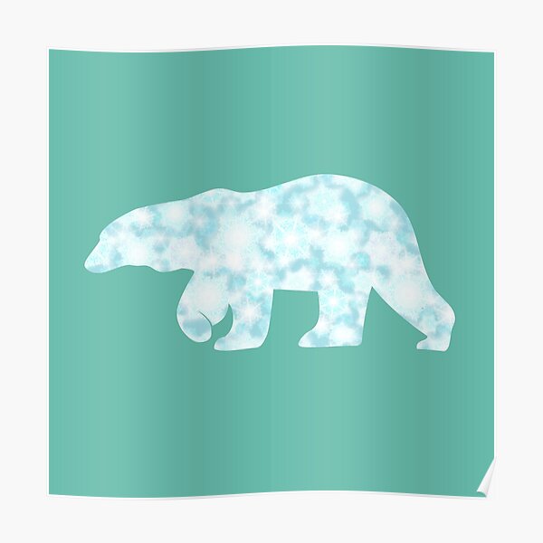 Gefrorener Eisbär zu Fuß Poster