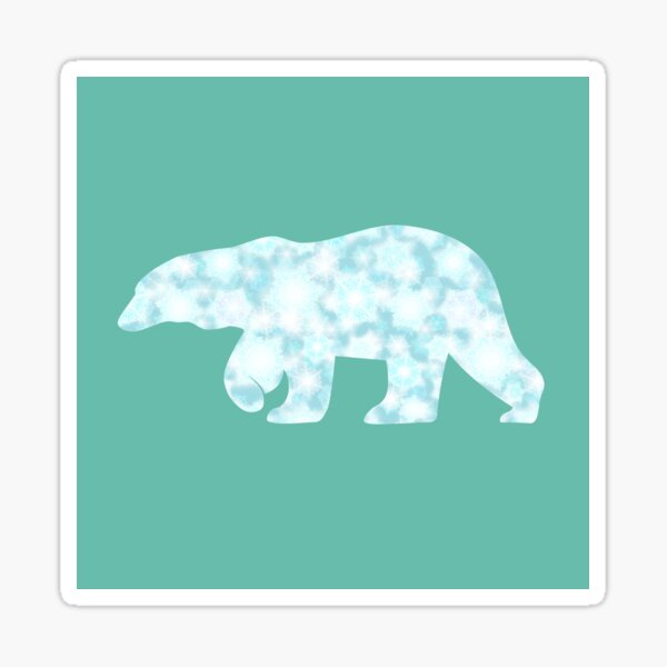 Frozen polar bear walking Sticker