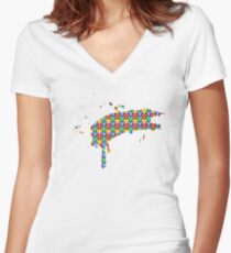 Ornament splash Women's Fitted V-Neck T-Shirt